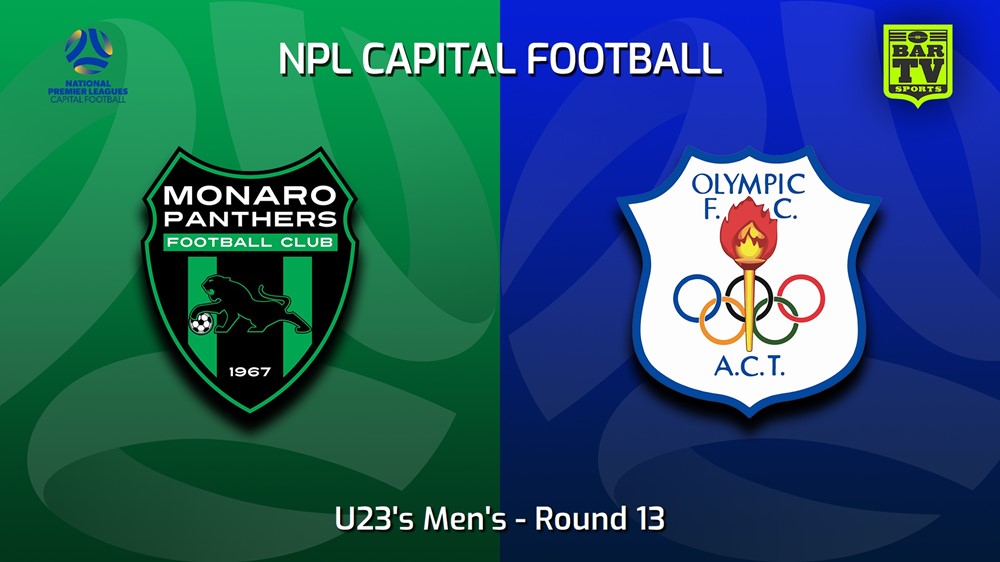 230702-Capital NPL U23 Round 13 - Monaro Panthers U23 v Canberra Olympic U23 Minigame Slate Image