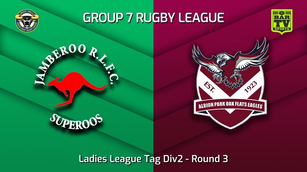 230415-South Coast Round 3 - Ladies League Tag Div2 - Jamberoo Superoos v Albion Park Oak Flats Eagles Slate Image