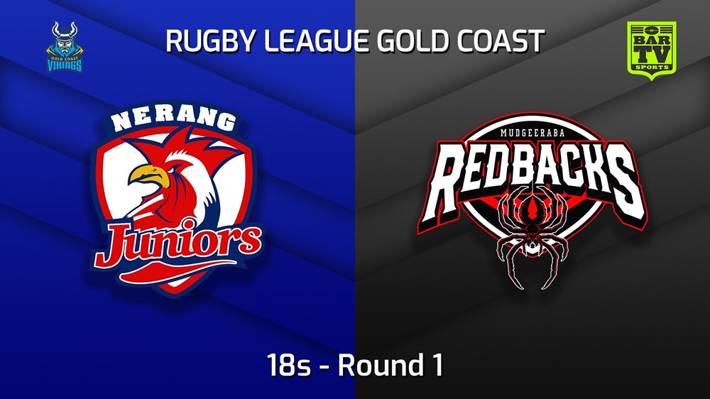 220326-Gold Coast Round 1 - 18s - Nerang Roosters v Mudgeeraba Redbacks Minigame Slate Image