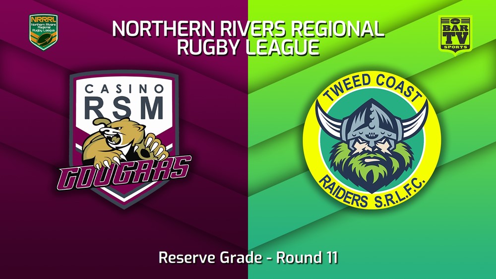 220710-Northern Rivers Round 11 - Reserve Grade - Casino RSM Cougars v Tweed Coast Raiders Slate Image