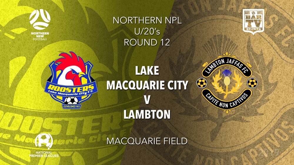 NPL Youth - Northern NSW Round 12 - Lake Macquarie City FC U20 v Lambton Jaffas FC U20 Slate Image