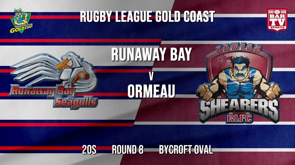 RLGC Round 8 - 20s - Runaway Bay v Ormeau Shearers Slate Image