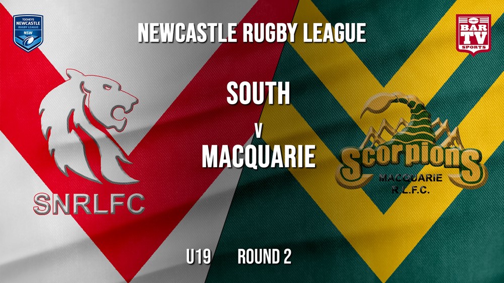 Newcastle Rugby League Round 2 - U19 - South Newcastle v Macquarie Scorpions Slate Image