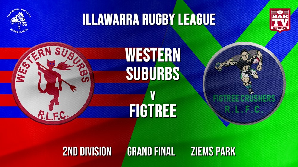 IRL Grand Final - 2nd Division - Western Suburbs Devils v Figree Crushers Minigame Slate Image