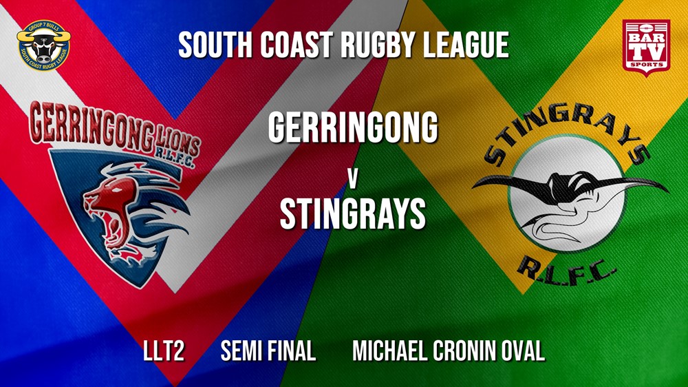 Group 7 RL Semi Final - LLT2 - Gerringong v Stingrays of Shellharbour Slate Image