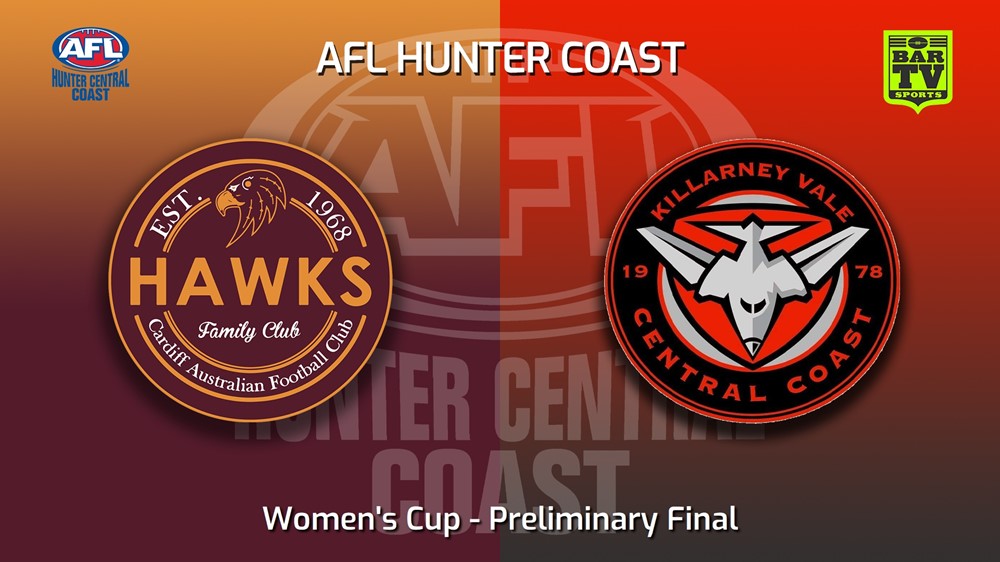 220910-AFL Hunter Central Coast Preliminary Final - Women's Cup - Cardiff Hawks v Killarney Vale Bombers Slate Image