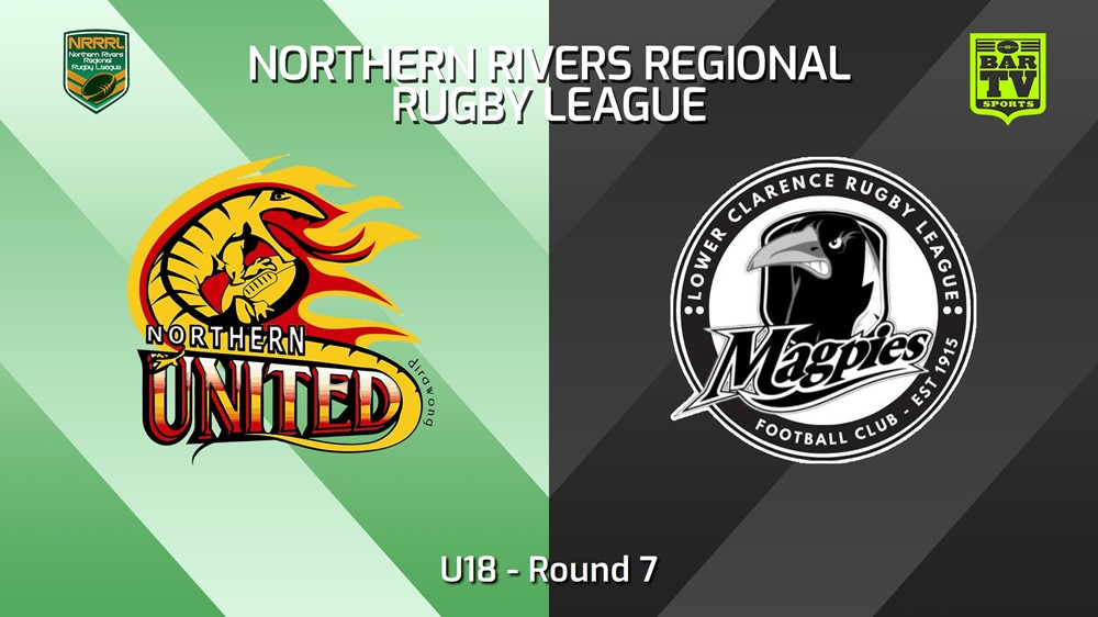 240518-video-Northern Rivers Round 7 - U18 - Northern United v Lower Clarence Magpies Slate Image