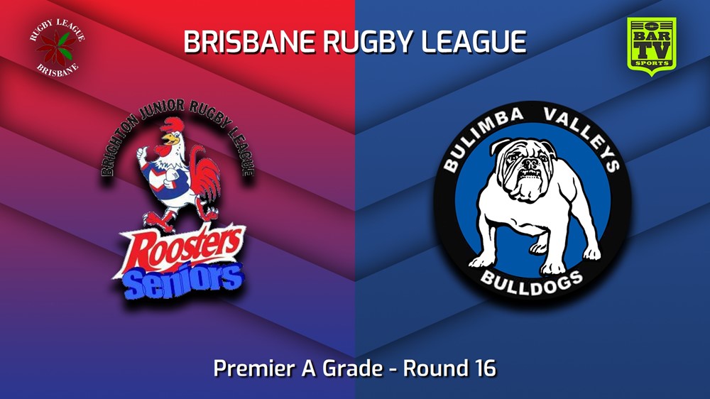 230722-BRL Round 16 - Premier A Grade - Brighton Roosters v Bulimba Valleys Bulldogs Slate Image