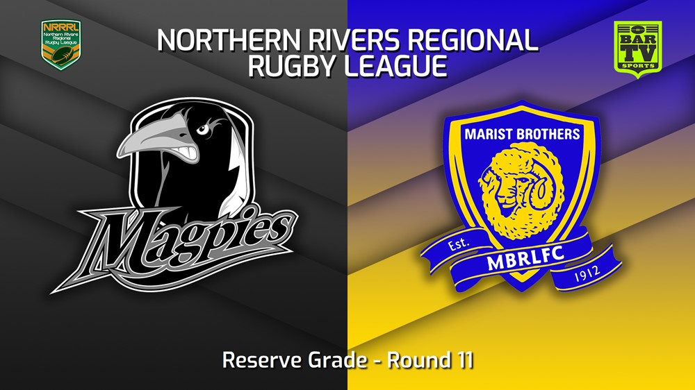 230702-Northern Rivers Round 11 - Reserve Grade - Lower Clarence Magpies v Lismore Marist Brothers Slate Image