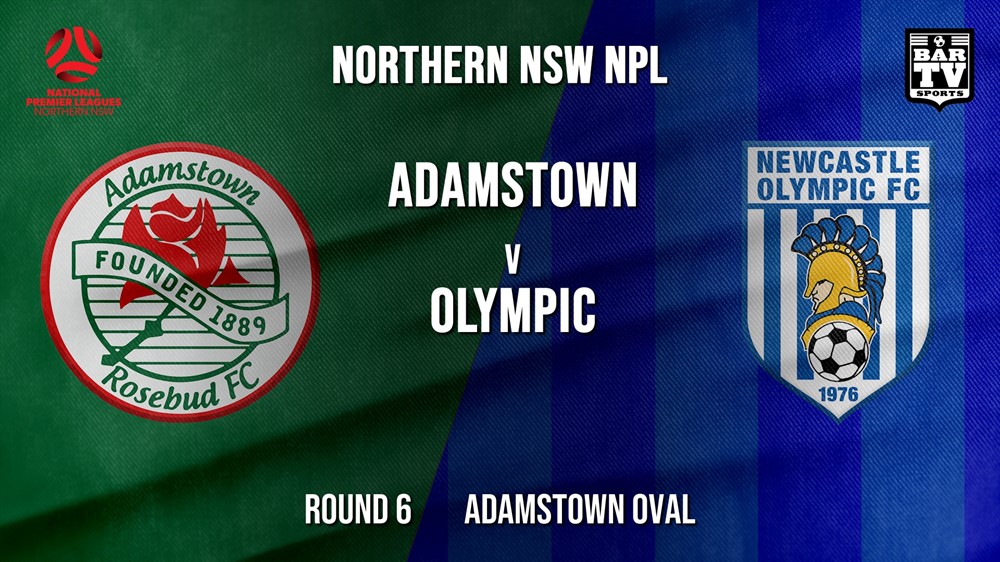 NPL - NNSW Round 6 - Adamstown Rosebud FC v Newcastle Olympic Slate Image