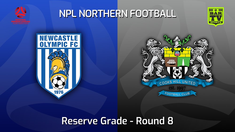 220430-NNSW NPLM Res Round 8 - Newcastle Olympic Res v Cooks Hill United FC (Res) Slate Image