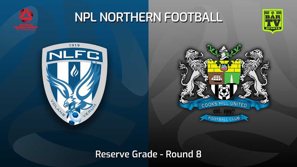 230421-NNSW NPLM Res Round 8 - New Lambton FC (Res) v Cooks Hill United FC (Res) (1) Slate Image