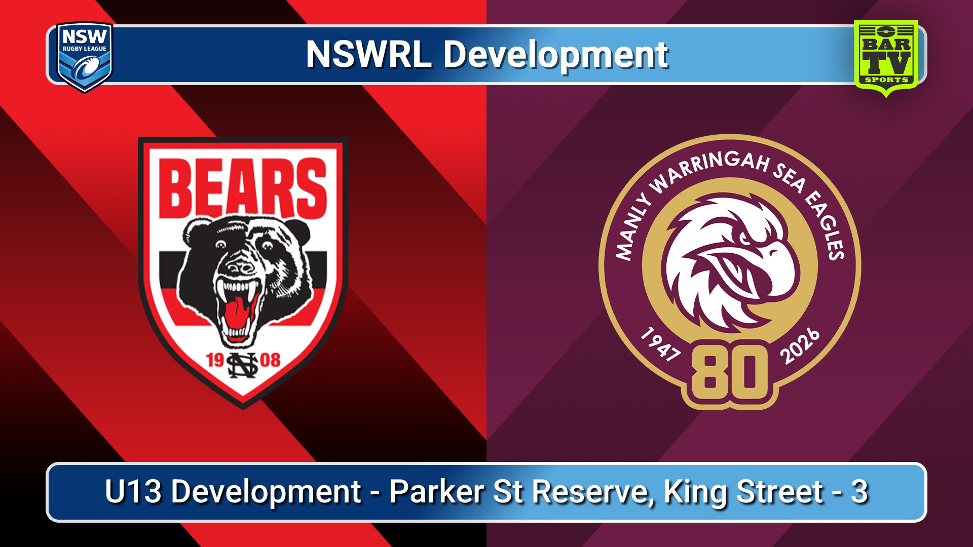 260716-video-NSWRL Development Game 59 - U13 Development - North Sydney Bears v Manly Warringah Sea Eagles Slate Image