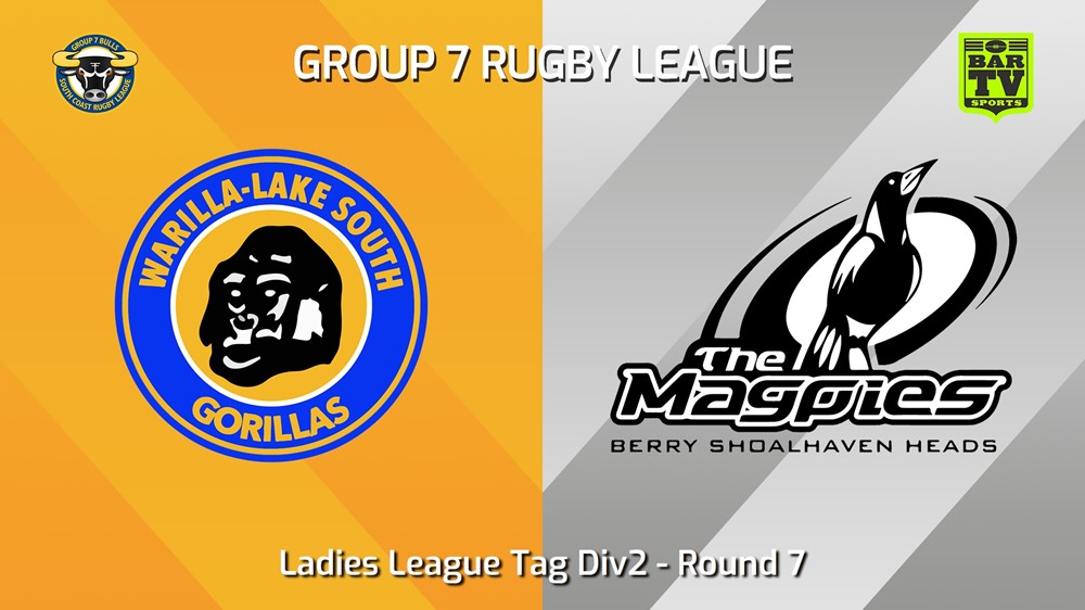 240519-video-South Coast Round 7 - Ladies League Tag Div2 - Warilla-Lake South Gorillas v Berry-Shoalhaven Heads Magpies Minigame Slate Image