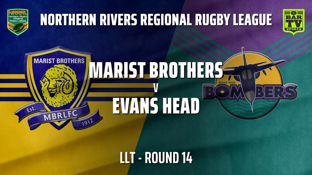 MINI GAME: Northern Rivers Round 14 - LLT - Lismore Marist Brothers Rams v Evans Head Bombers Slate Image
