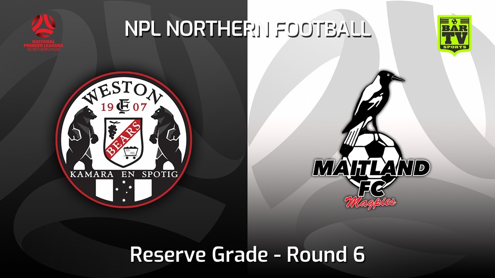 220409-NNSW NPLM Res Round 6 - Weston Workers FC Res v Maitland FC Res Slate Image