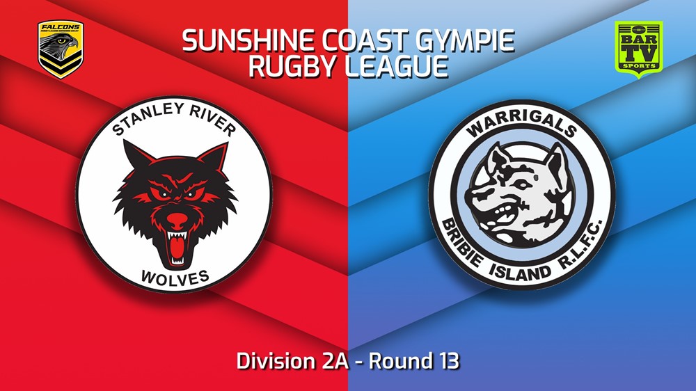 MINI GAME: Sunshine Coast RL Round 13 - Division 2A - Stanley River Wolves v Bribie Island Warrigals Slate Image