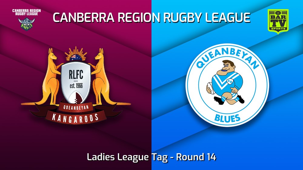 220723-Canberra Round 14 - Ladies League Tag - Queanbeyan Kangaroos v Queanbeyan Blues Slate Image
