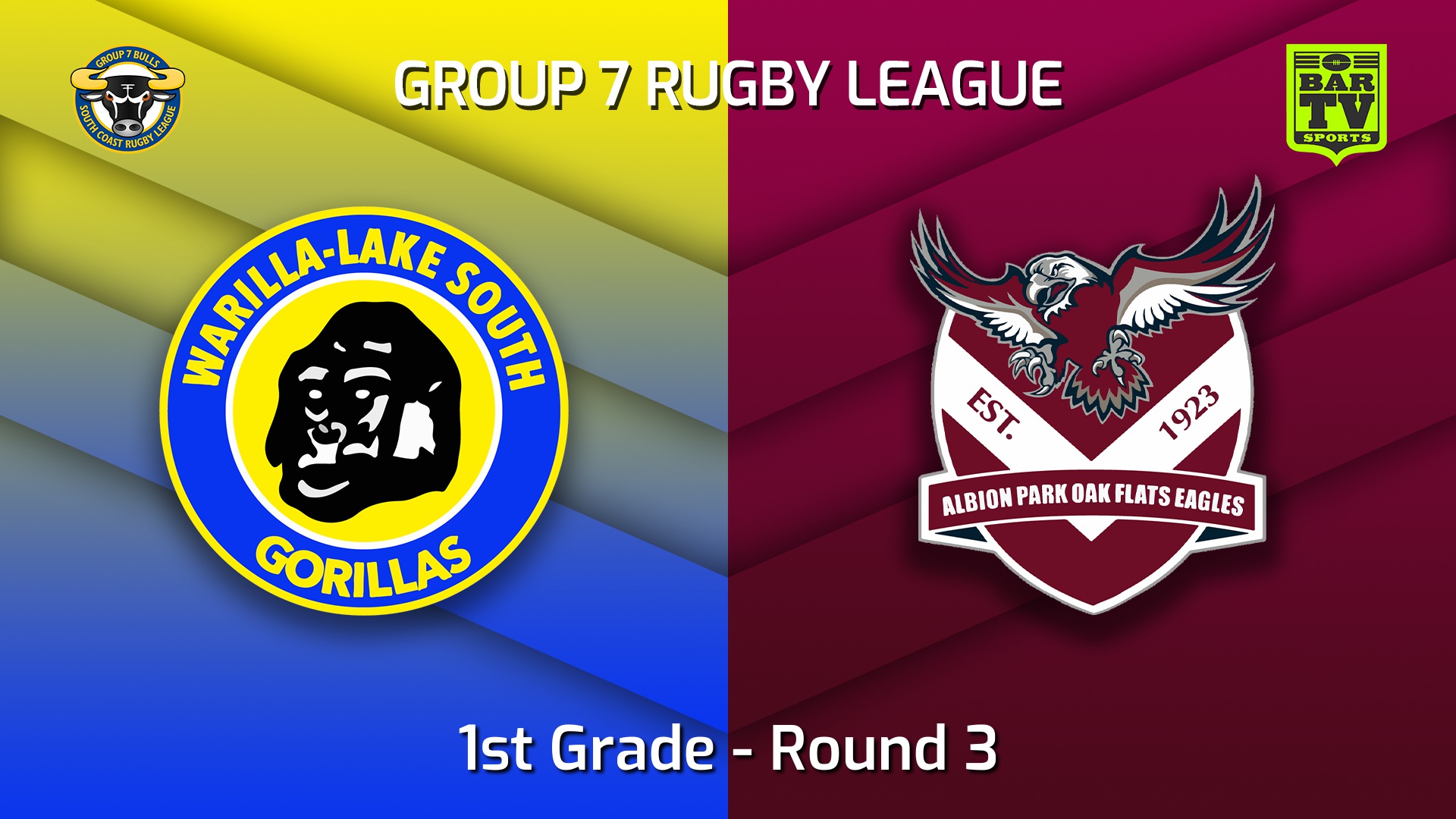 220501-South Coast Round 3 - 1st Grade - Warilla-Lake South Gorillas v Albion Park Oak Flats Eagles Slate Image