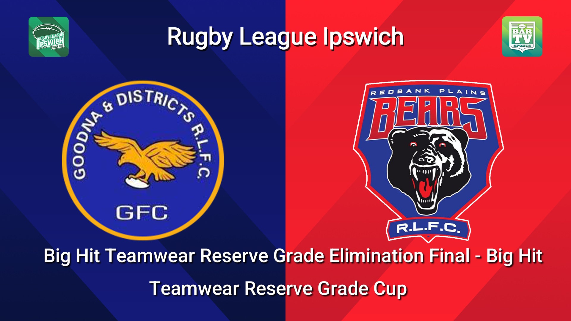 260829-video-Rugby League Ipswich Big Hit Teamwear Reserve Grade Elimination Final - Big Hit Teamwear Reserve Grade Cup - Goodna v Redbank Plains Bears Slate Image