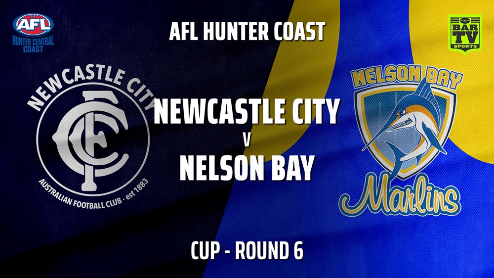 210515-AFL HCC Round 6 - Cup - Newcastle City  v Nelson Bay Marlins Minigame Slate Image