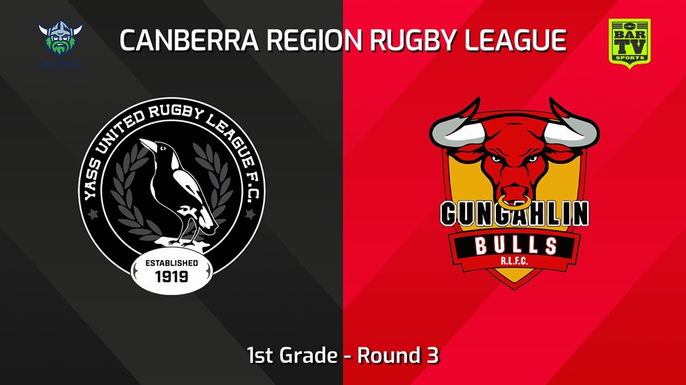 240420-video-Canberra Round 3 - 1st Grade - Yass Magpies v Gungahlin Bulls Slate Image