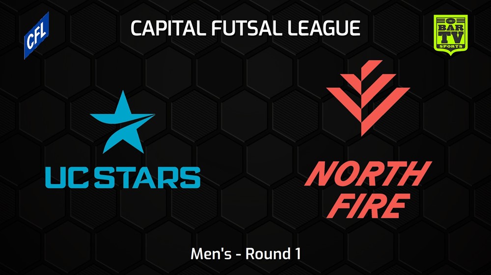 231020-Capital Football Futsal Round 1 - Men's - UC Stars FC v North Canberra Fire Slate Image