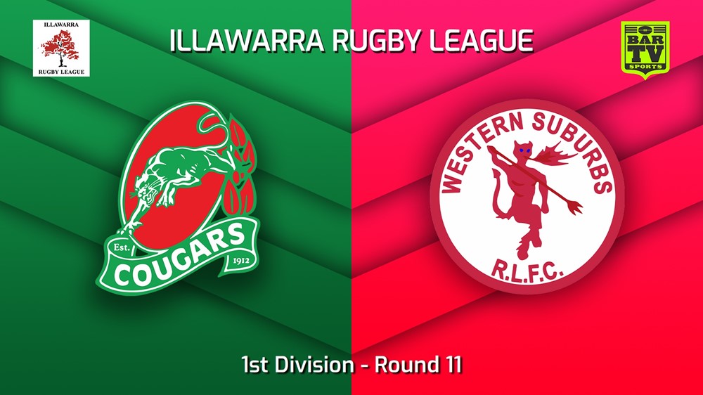 220716-Illawarra Round 11 - 1st Division - Corrimal Cougars v Western Suburbs Devils Slate Image