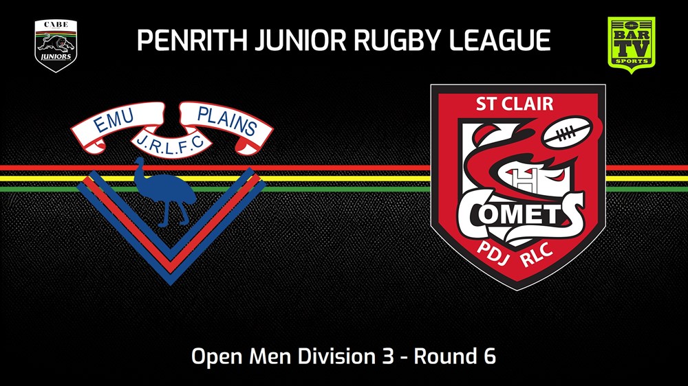 240519-video-Penrith & District Junior Rugby League Round 6 - Open Men Division 3 - Emu Plains RLFC v St Clair Slate Image