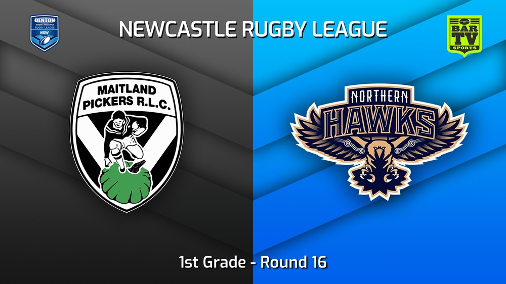 230722-Newcastle RL Round 16 - 1st Grade - Maitland Pickers v Northern Hawks Minigame Slate Image