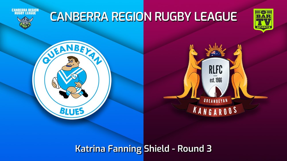 230729-Canberra Round 3 - Katrina Fanning Shield - Queanbeyan Blues v Queanbeyan Kangaroos Minigame Slate Image
