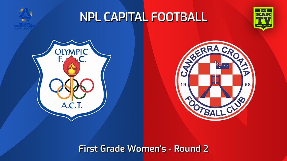 240414-Capital Womens Round 2 - Canberra Olympic FC W v Canberra Croatia FC W Slate Image