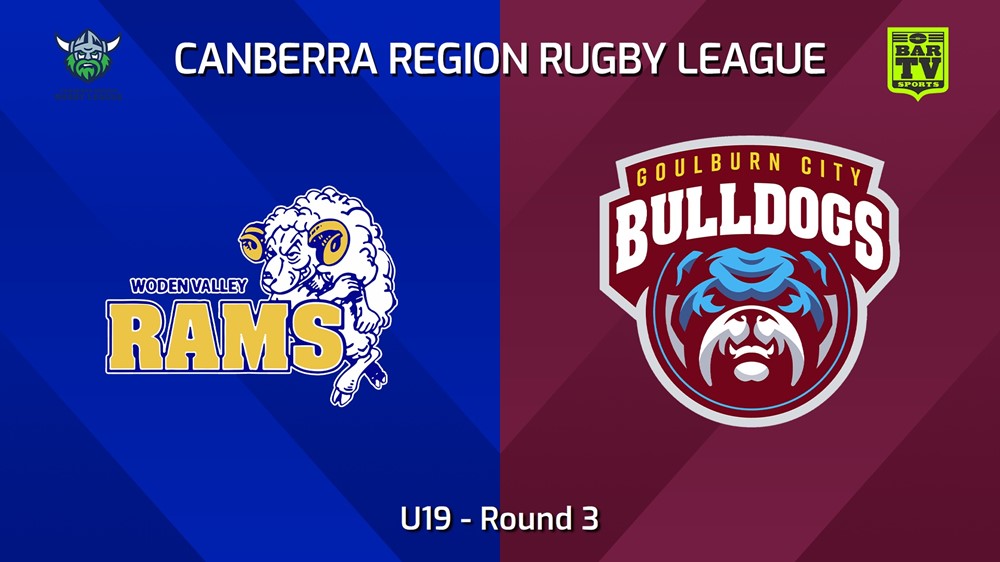 240421-video-Canberra Round 3 - U19 - Woden Valley Rams v Goulburn City Bulldogs Slate Image