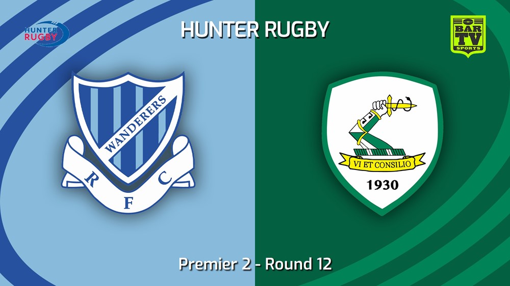 230708-Hunter Rugby Round 12 - Premier 2 - Wanderers v Merewether Carlton Slate Image