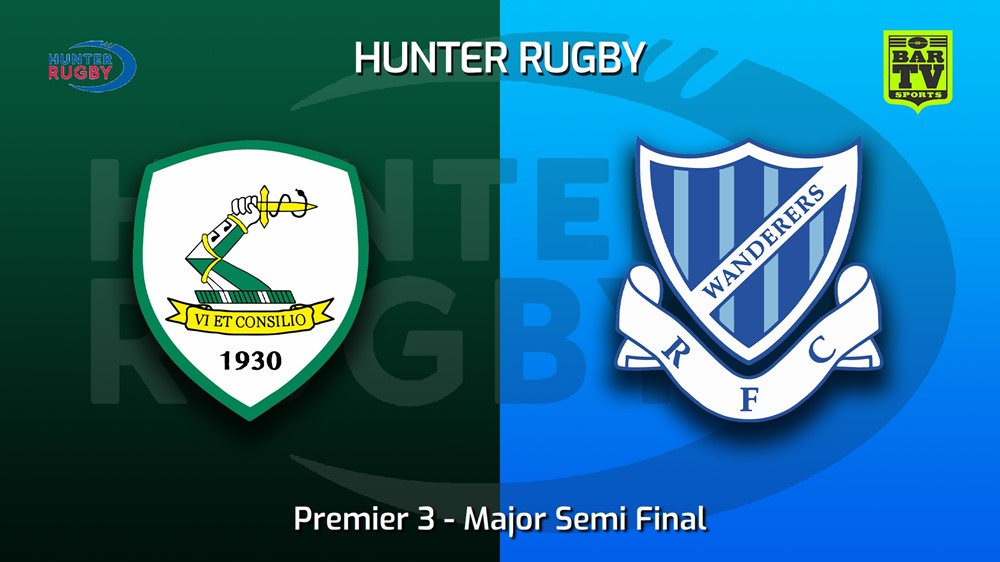 220910-Hunter Rugby Major Semi Final - Premier 3 - Merewether Carlton v Wanderers Slate Image