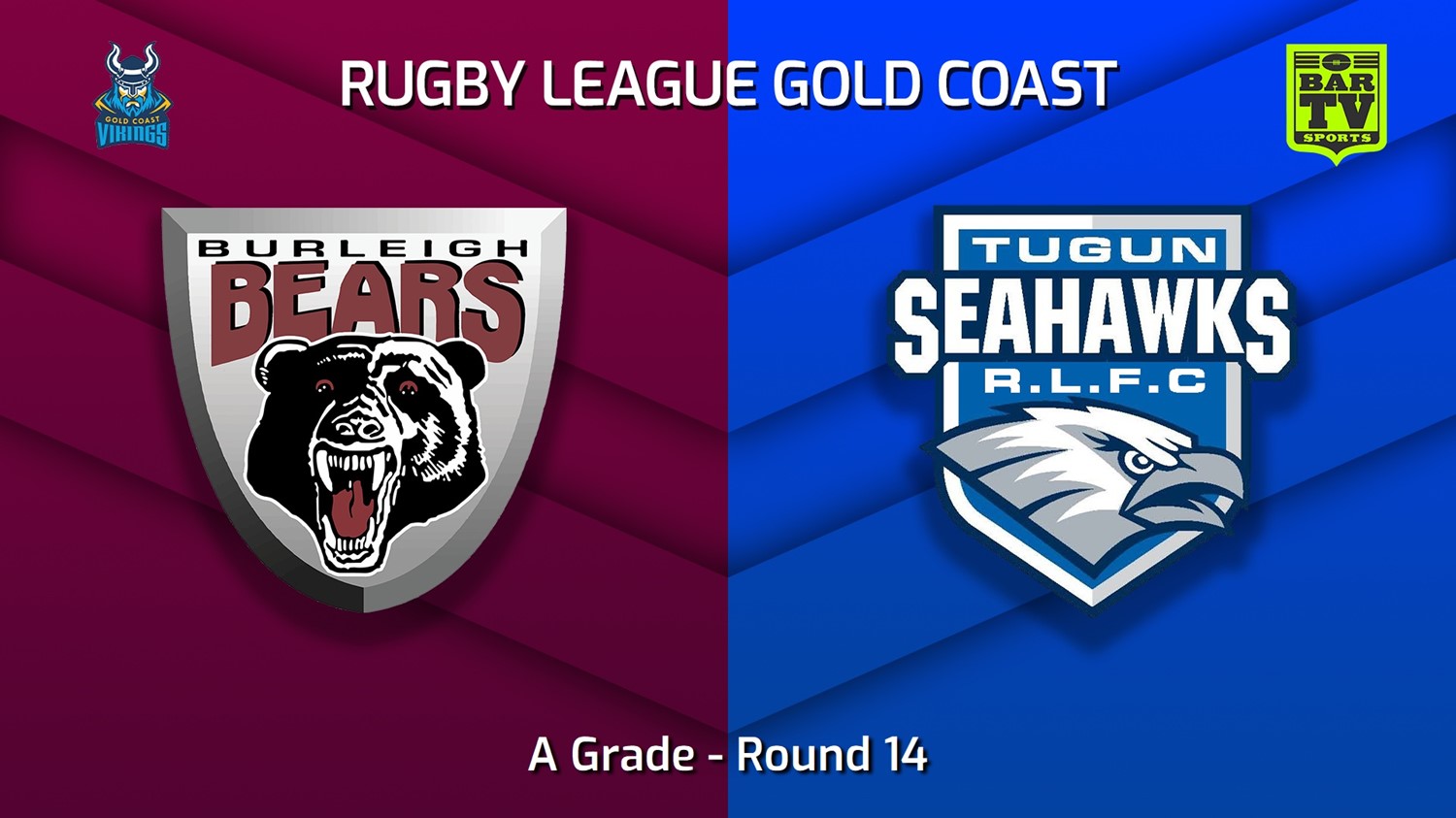 MINI GAME: Gold Coast Round 14 - A Grade - Burleigh Bears v Tugun Seahawks Slate Image