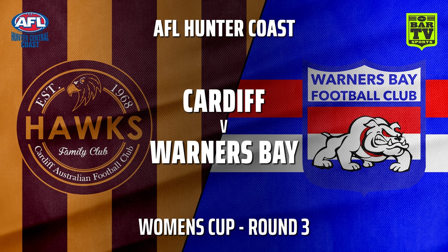 210422-AFL HCC Round 3 - Womens Cup - Cardiff Hawks v Warners Bay Bulldogs Minigame Slate Image