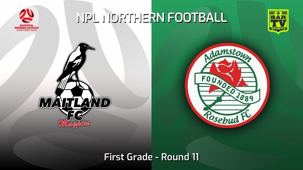 230513-NNSW NPLM Round 11 - Maitland FC v Adamstown Rosebud FC Minigame Slate Image