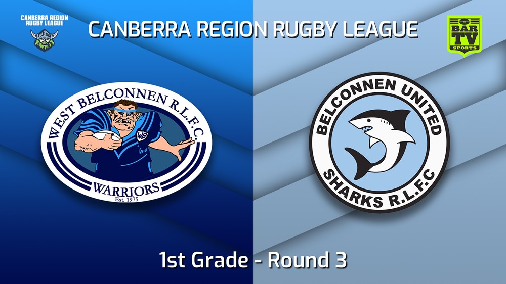 220424-Canberra Round 3 - 1st Grade - West Belconnen Warriors v Belconnen United Sharks Slate Image