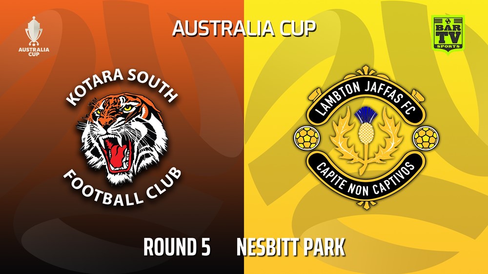 230516-Australia Cup Qualifying Northern NSW Round 5 - Kotara South FC v Lambton Jaffas FC Slate Image