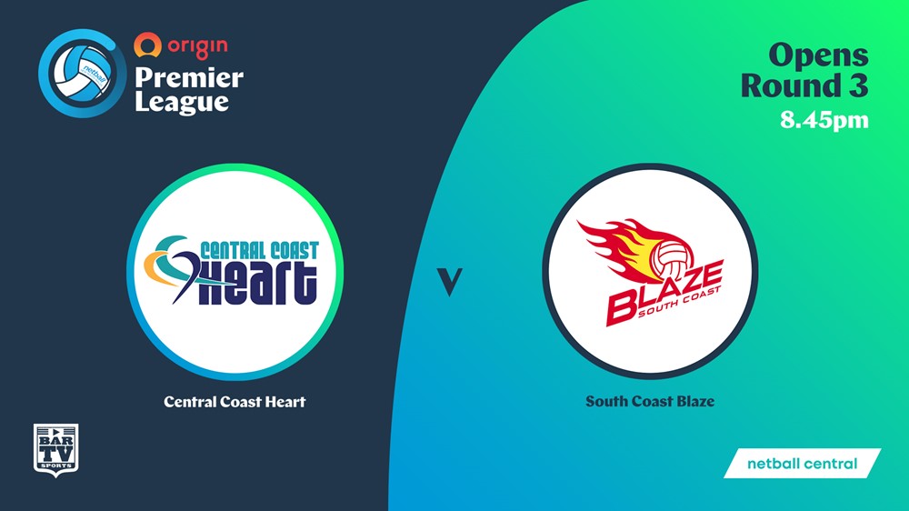 NSW Prem League Round 3 - Opens - Central Coast Heart v South Coast Blaze Minigame Slate Image