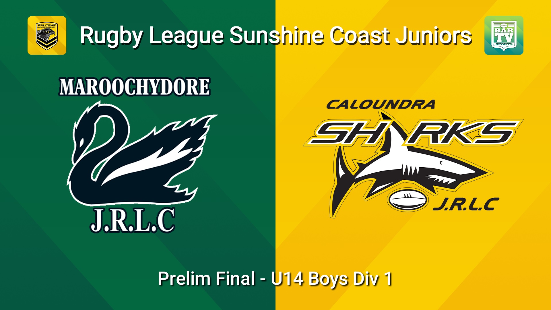 260829-video-Sunshine Coast Junior Rugby League Prelim Final - U14 Boys Div 1 - Maroochydore Swans JRL v Caloundra Sharks JRL Slate Image