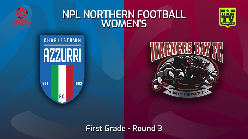 230318-NNSW NPLW Round 3 - Charlestown Azzurri FC W v Warners Bay FC W Minigame Slate Image