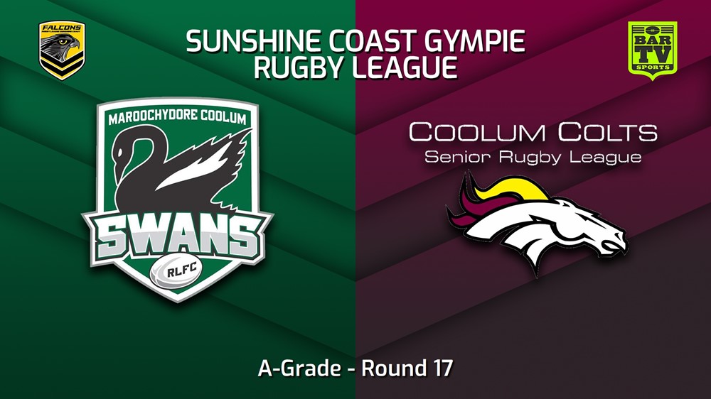 230812-Sunshine Coast RL Round 17 - A-Grade - Maroochydore Swans v Coolum Colts Minigame Slate Image