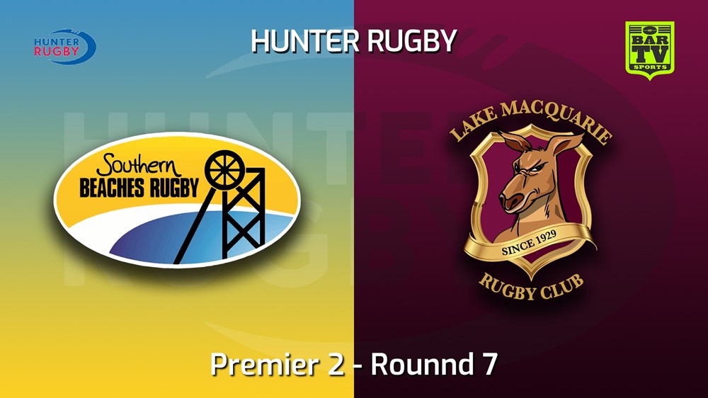 220604-Hunter Rugby Rounnd 7 - Premier 2 - Southern Beaches v Lake Macquarie Minigame Slate Image