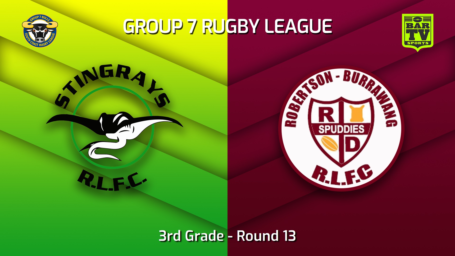 230708-South Coast Round 13 - 3rd Grade - Stingrays of Shellharbour v Robertson Spuddies Slate Image