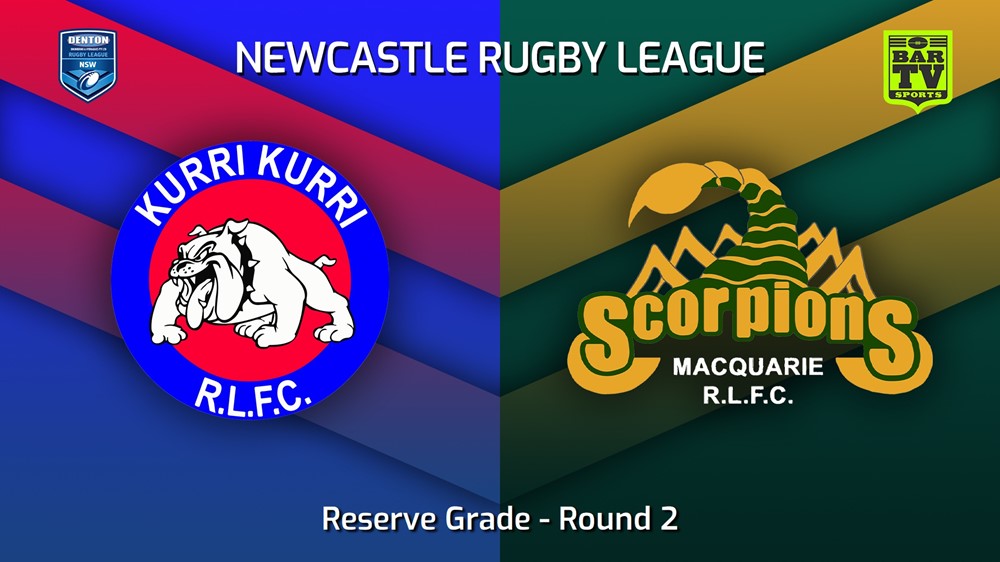 230506-Newcastle RL Round 2 - Reserve Grade - Kurri Kurri Bulldogs v Macquarie Scorpions Minigame Slate Image