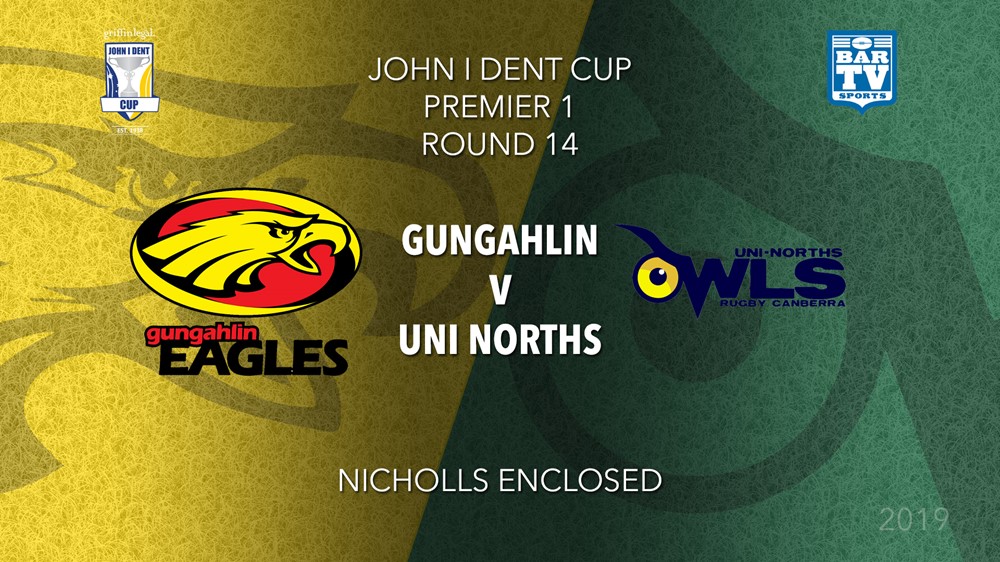 John I Dent Round 14 - Premier 1 - Gungahlin Eagles v UNI-Norths Slate Image