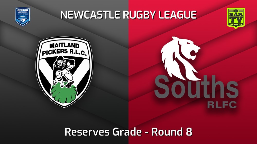 220521-Newcastle Round 8 - Reserves Grade - Maitland Pickers v South Newcastle Lions Slate Image