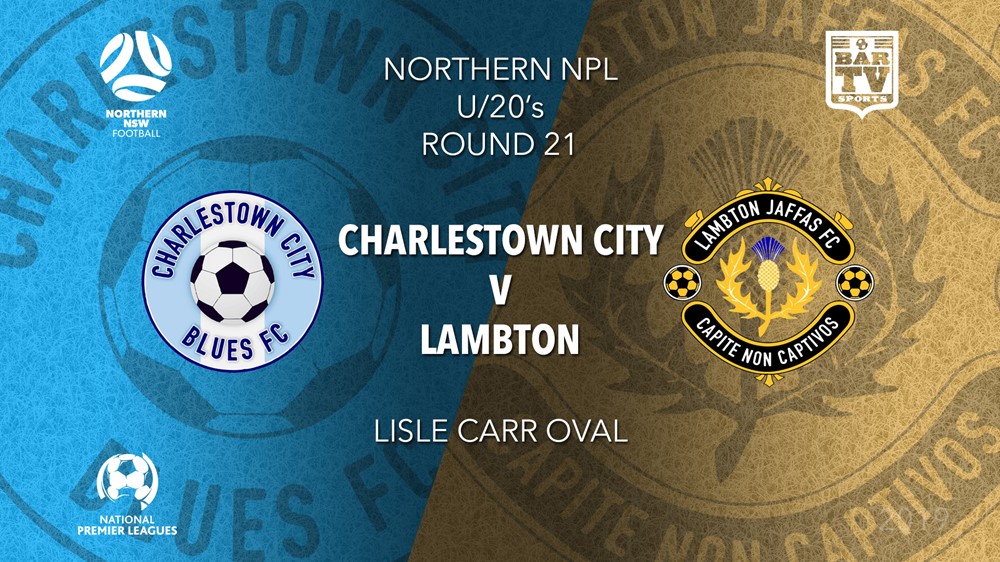 NPL Youth - Northern NSW Round 21 - Charlestown City Blues FC U20 v Lambton Jaffas FC U20 Slate Image